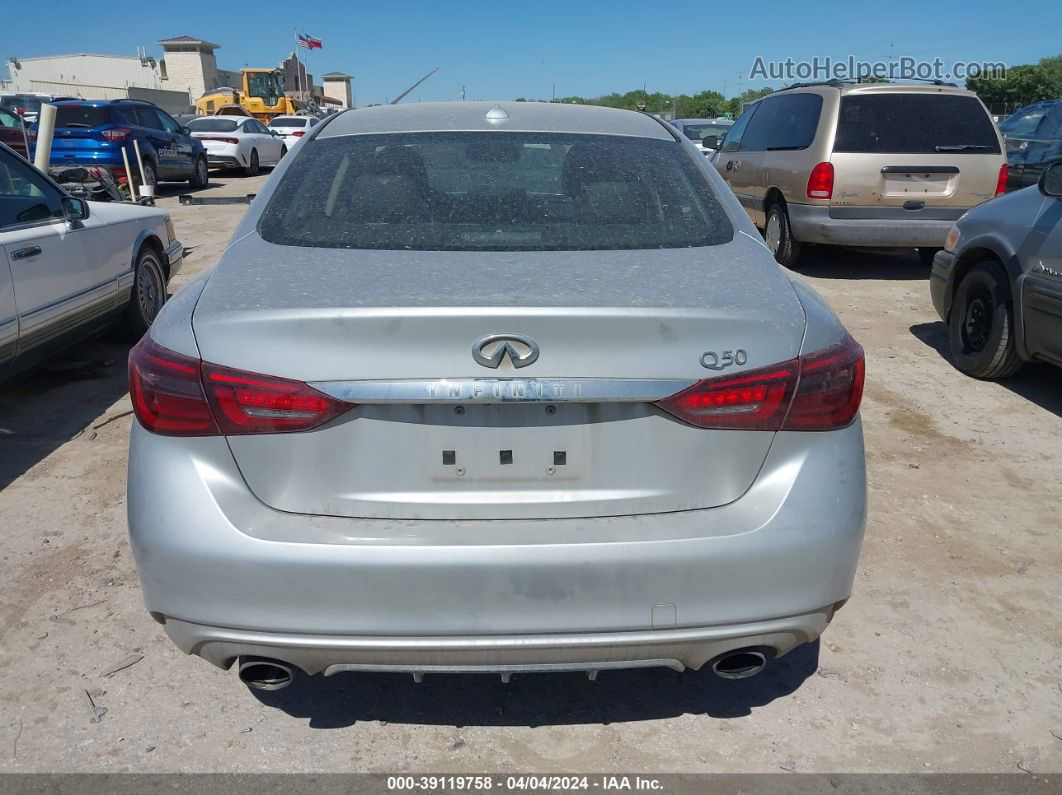 2018 Infiniti Q50 3.0t Luxe Silver vin: JN1EV7AP1JM366364