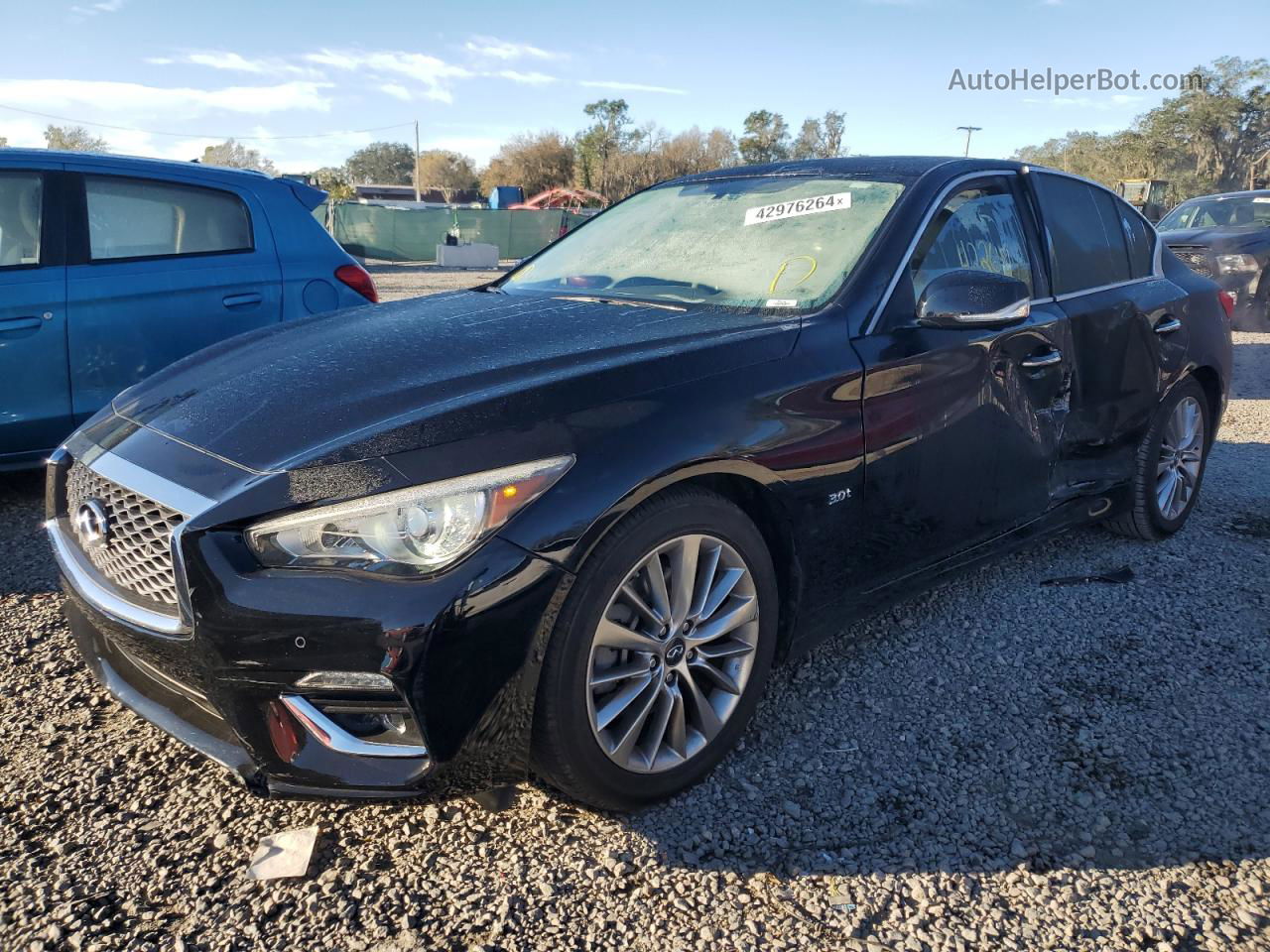 2018 Infiniti Q50 Luxe Черный vin: JN1EV7AP1JM591304