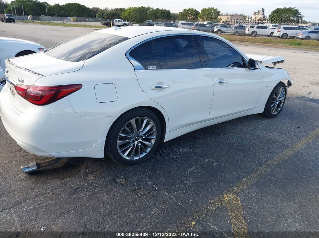 2019 Infiniti Q50 3.0t Luxe White vin: JN1EV7AP1KM510965