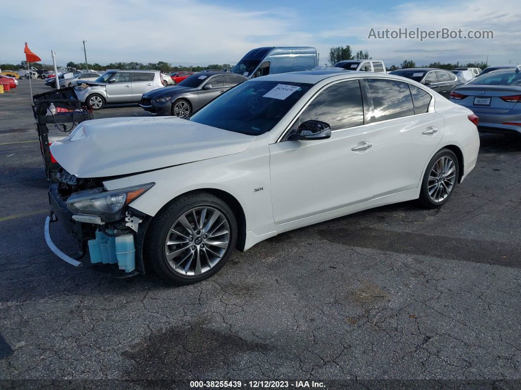 2019 Infiniti Q50 3.0t Luxe Белый vin: JN1EV7AP1KM510965