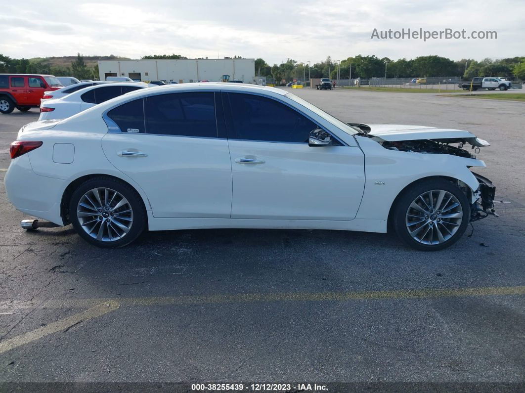 2019 Infiniti Q50 3.0t Luxe Белый vin: JN1EV7AP1KM510965