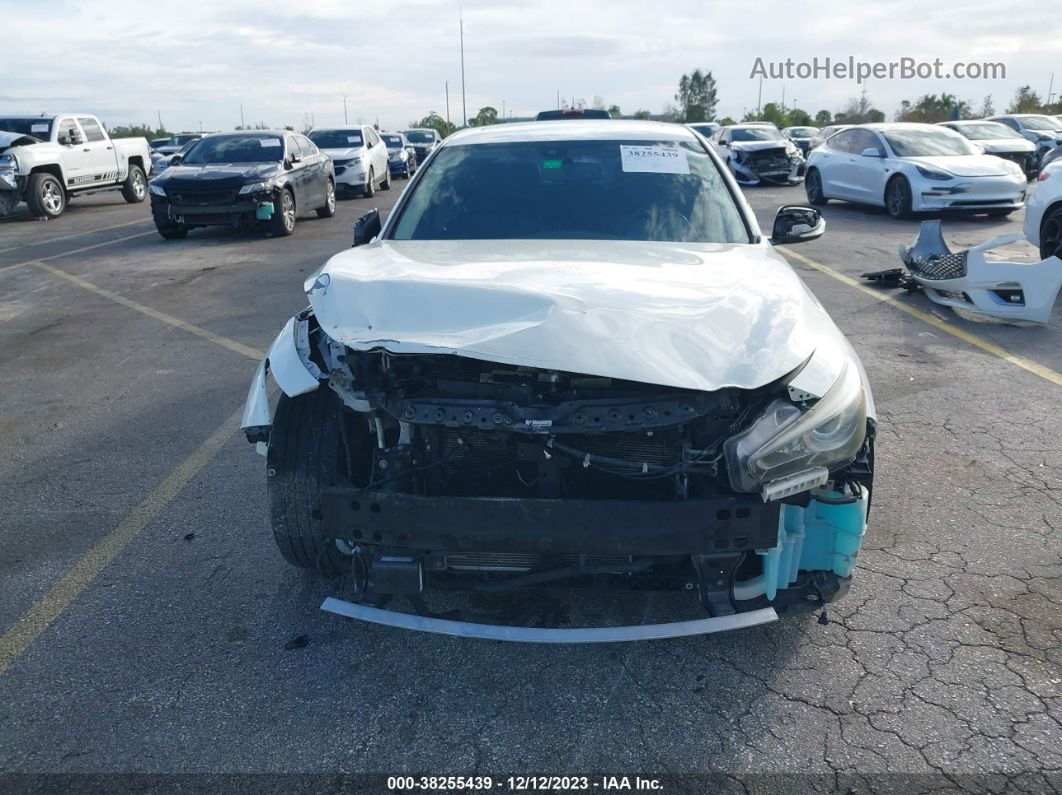 2019 Infiniti Q50 3.0t Luxe White vin: JN1EV7AP1KM510965