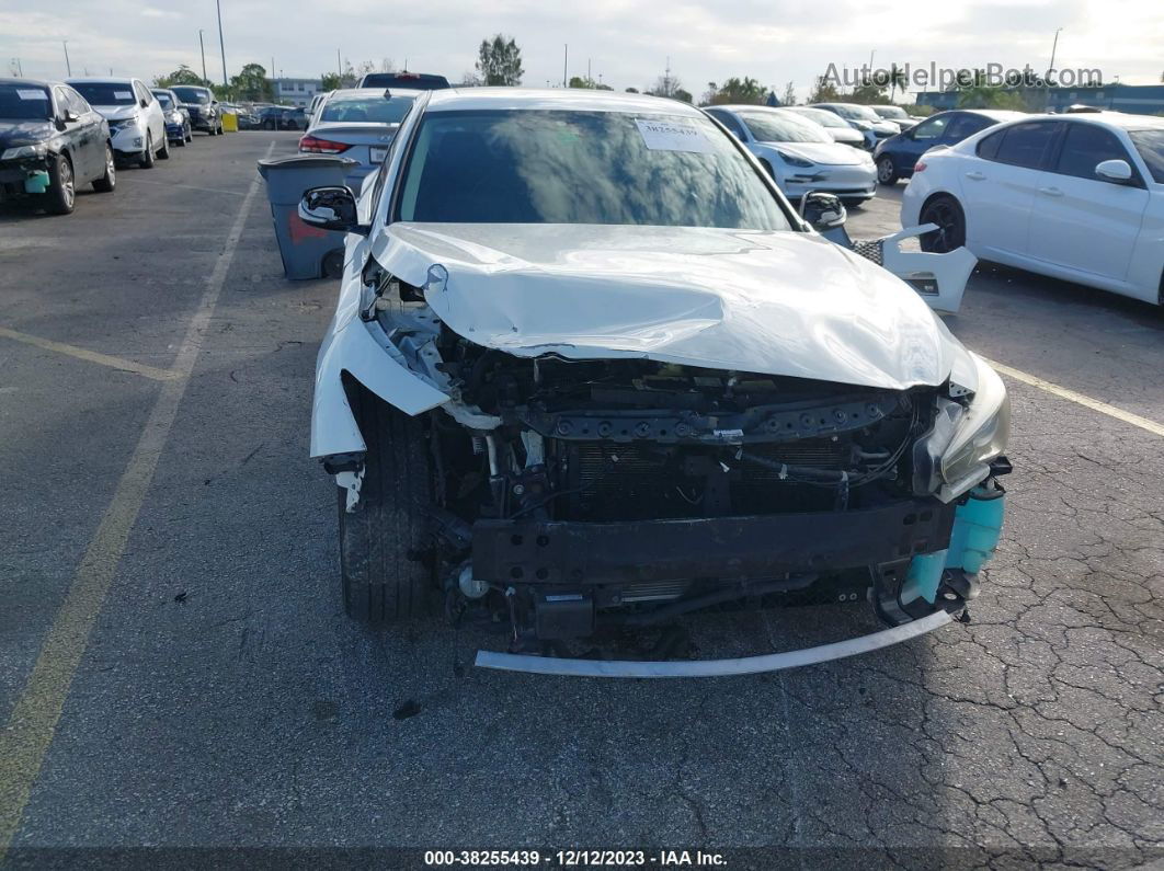 2019 Infiniti Q50 3.0t Luxe White vin: JN1EV7AP1KM510965