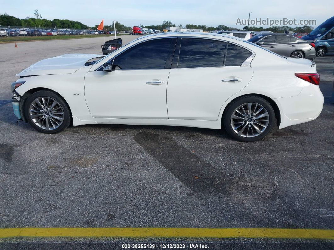 2019 Infiniti Q50 3.0t Luxe White vin: JN1EV7AP1KM510965