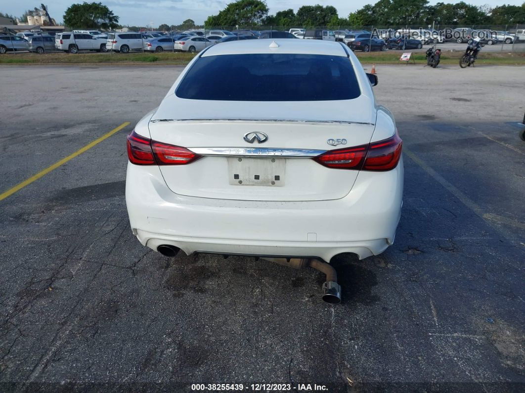 2019 Infiniti Q50 3.0t Luxe White vin: JN1EV7AP1KM510965