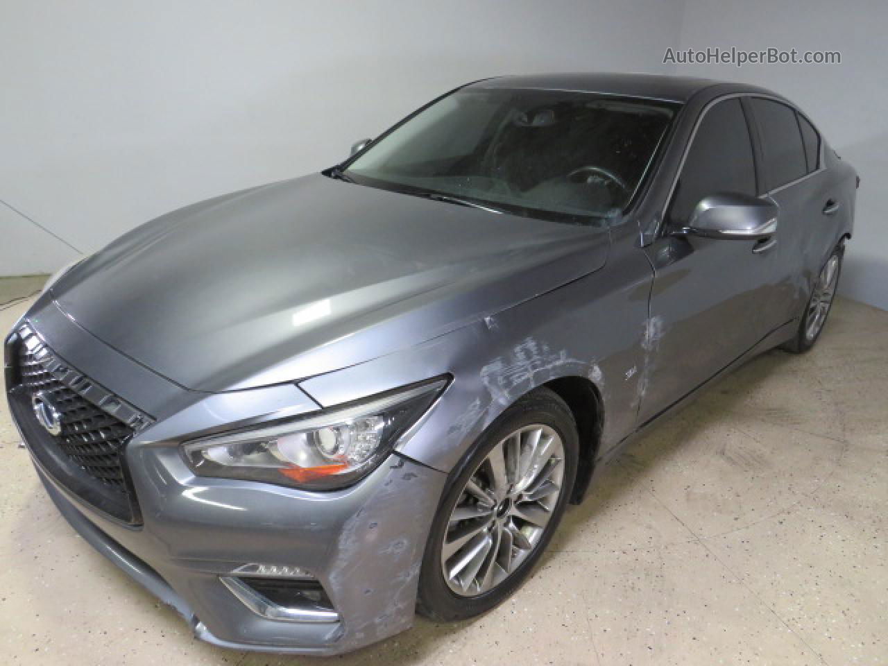 2019 Infiniti Q50 Luxe Gray vin: JN1EV7AP1KM511713