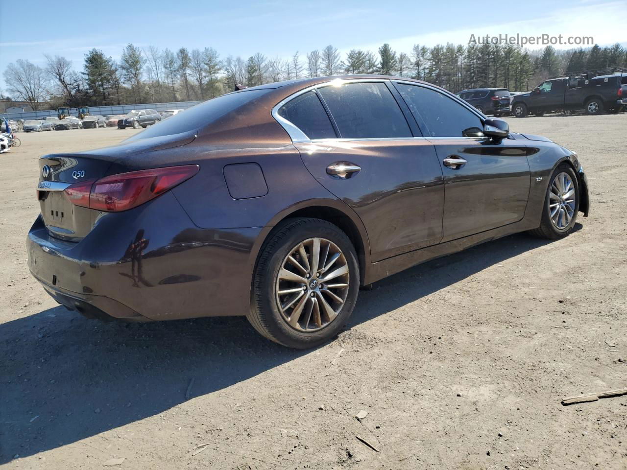 2019 Infiniti Q50 Luxe Brown vin: JN1EV7AP1KM513624