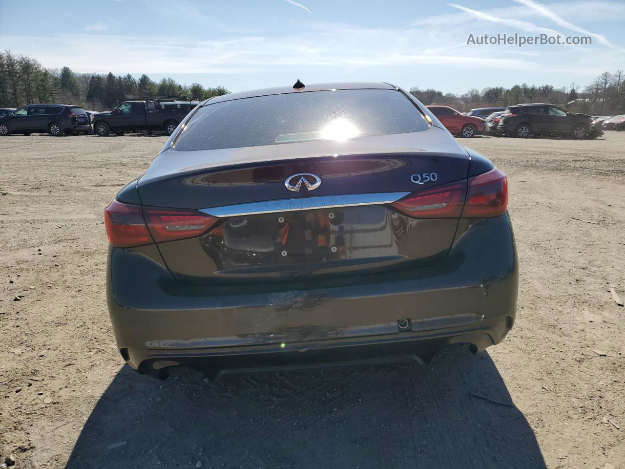 2019 Infiniti Q50 Luxe Brown vin: JN1EV7AP1KM513624