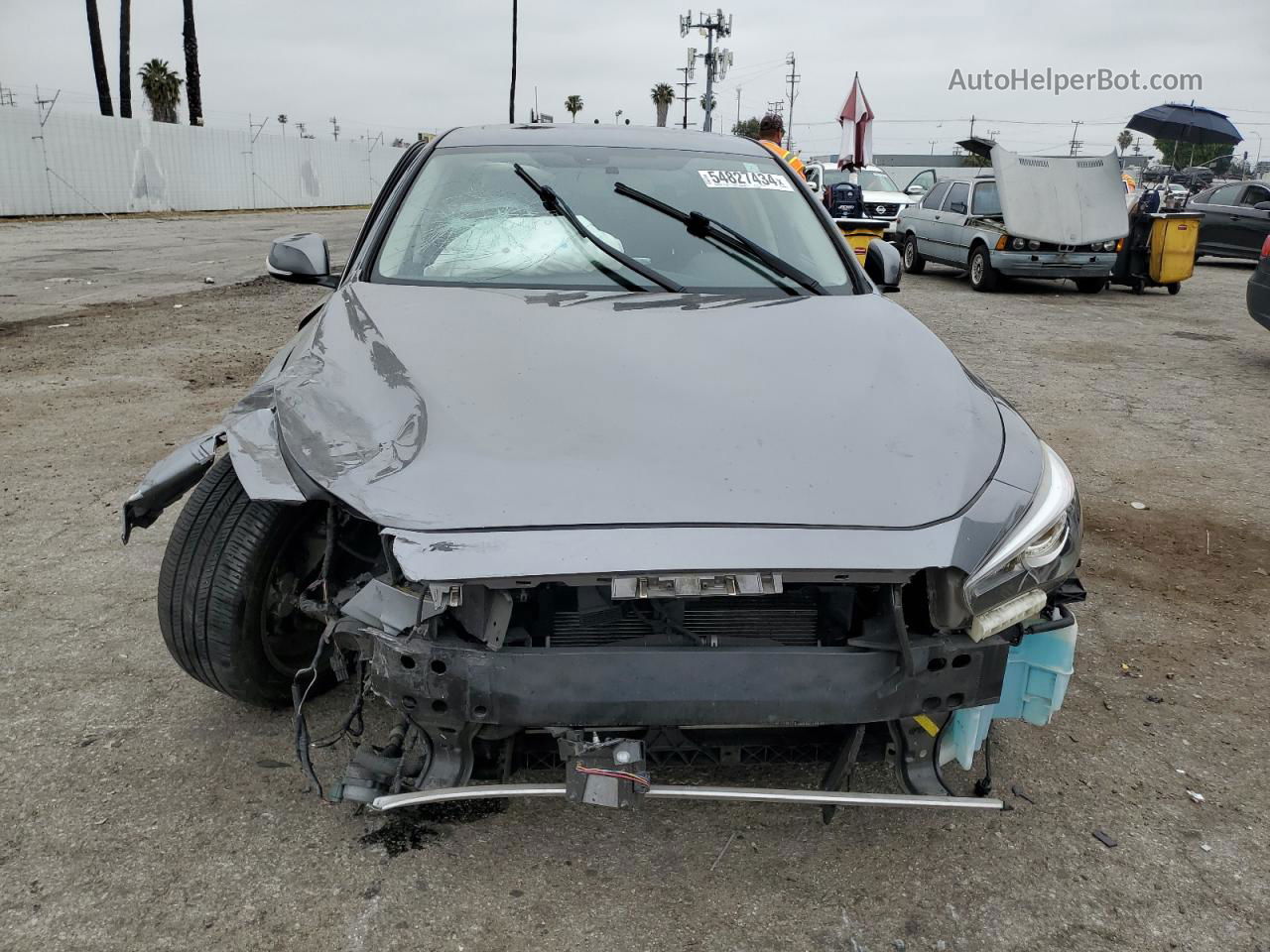 2019 Infiniti Q50 Luxe Gray vin: JN1EV7AP1KM517740