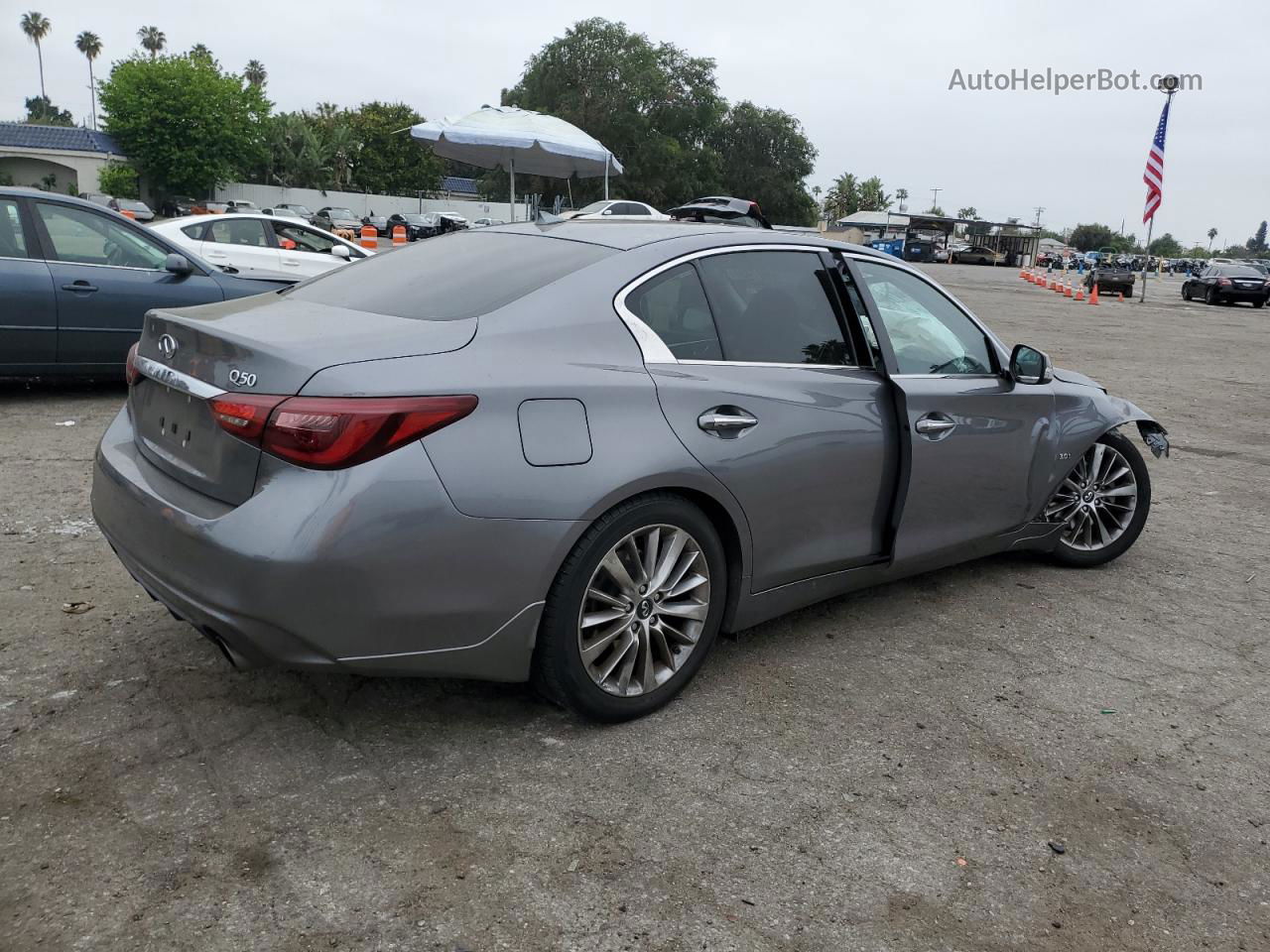 2019 Infiniti Q50 Luxe Серый vin: JN1EV7AP1KM517740