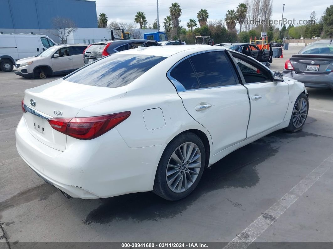 2019 Infiniti Q50 3.0t Luxe Белый vin: JN1EV7AP1KM540600