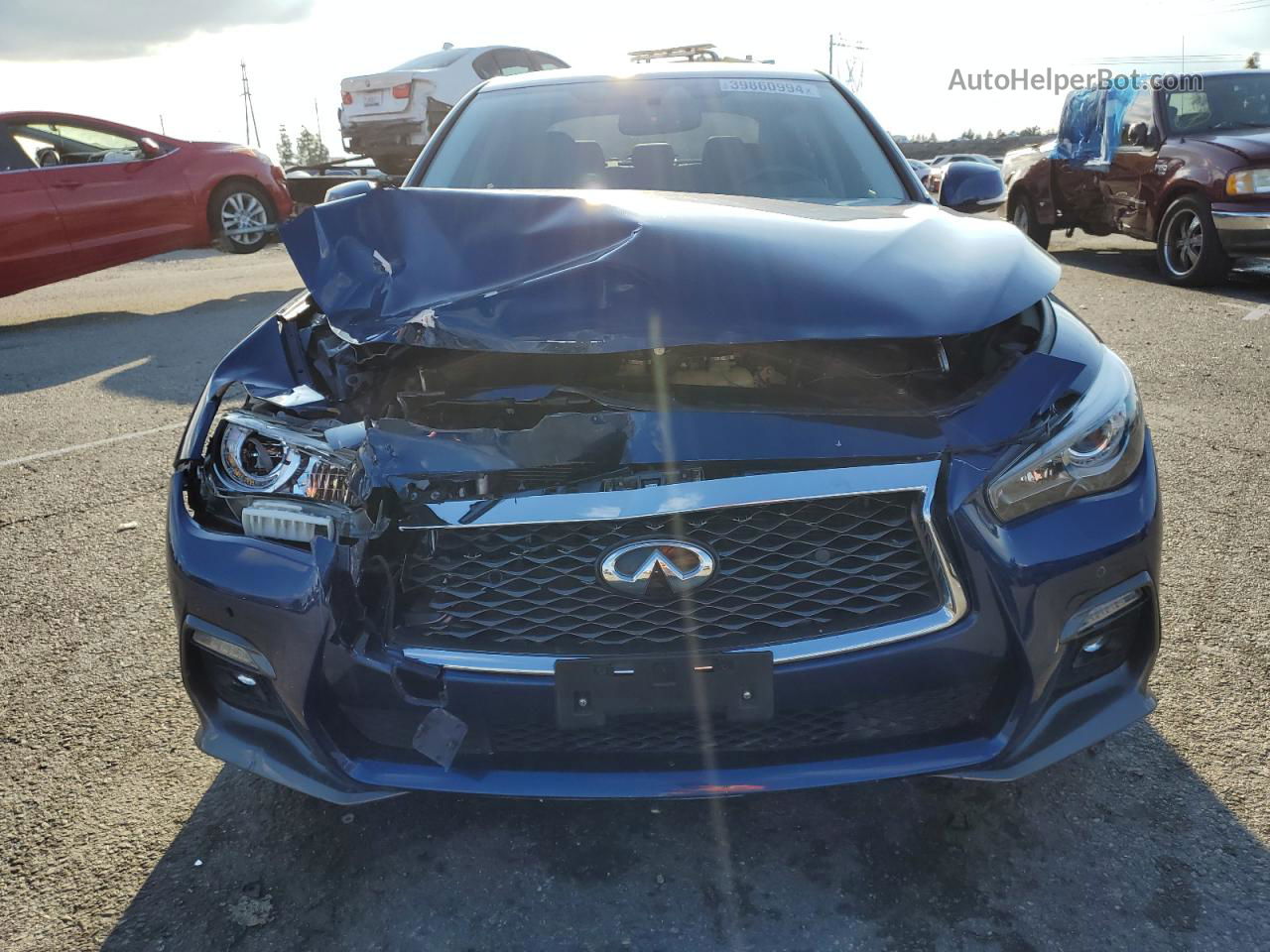 2019 Infiniti Q50 Luxe Blue vin: JN1EV7AP1KM543187