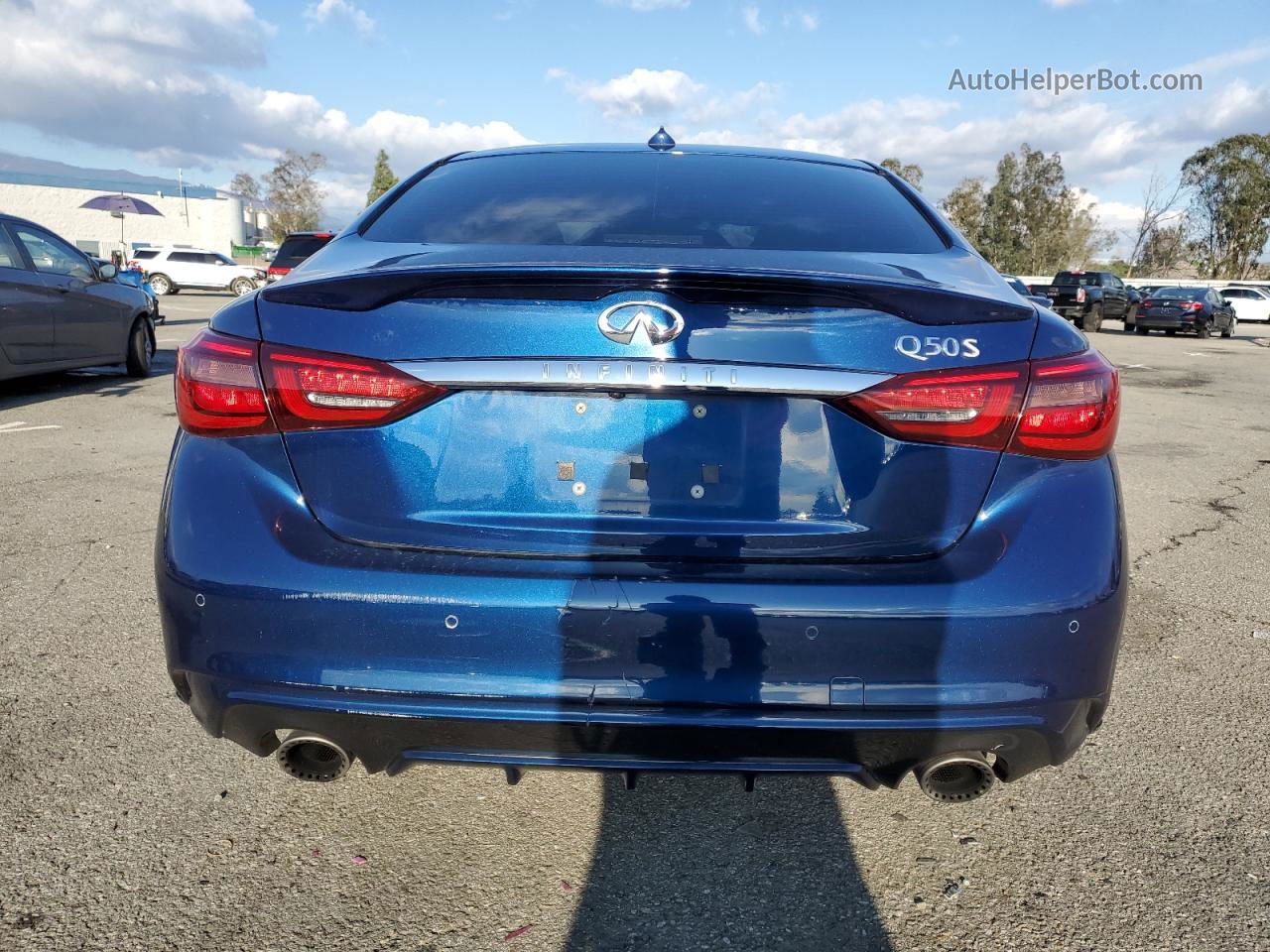 2019 Infiniti Q50 Luxe Blue vin: JN1EV7AP1KM543187