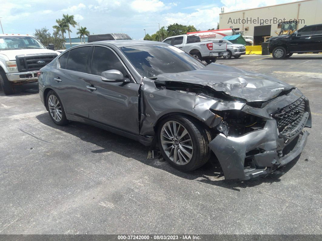 2019 Infiniti Q50 3.0t Luxe Gray vin: JN1EV7AP1KM543836