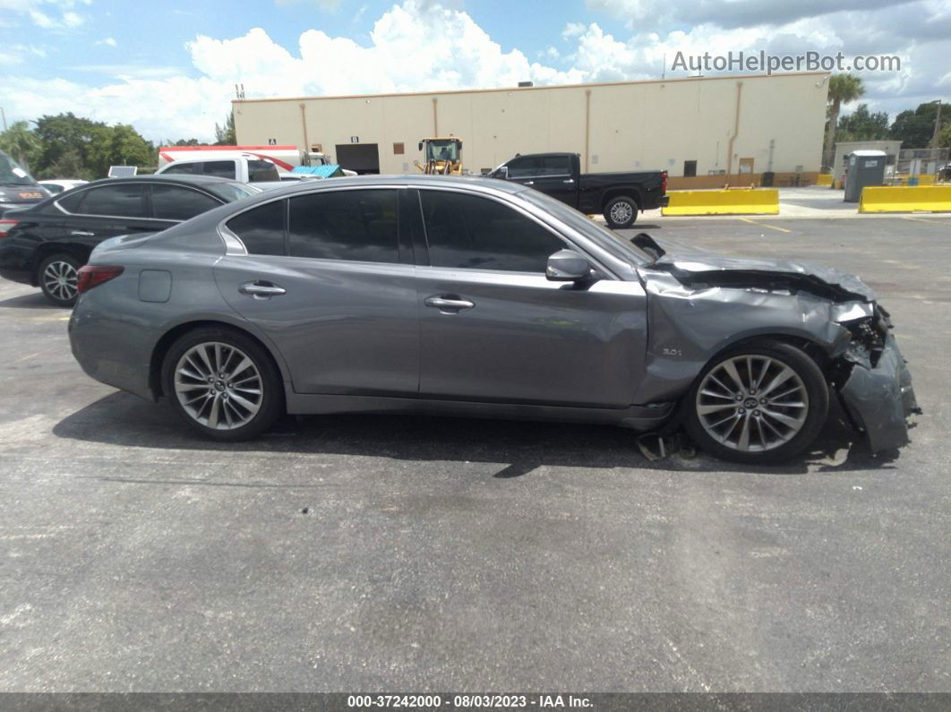 2019 Infiniti Q50 3.0t Luxe Gray vin: JN1EV7AP1KM543836