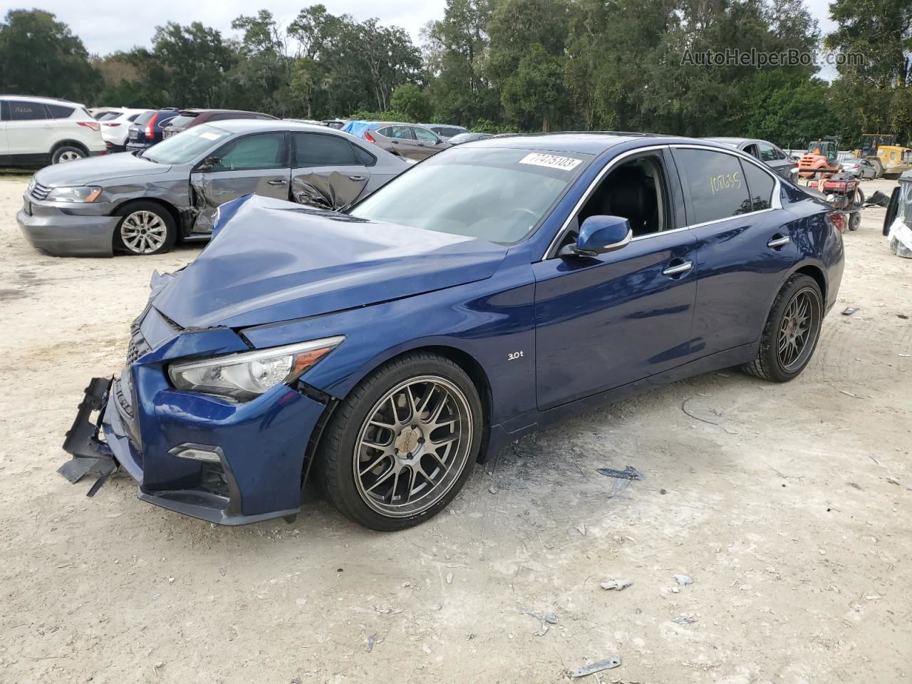 2018 Infiniti Q50 Luxe Blue vin: JN1EV7AP2JM353235