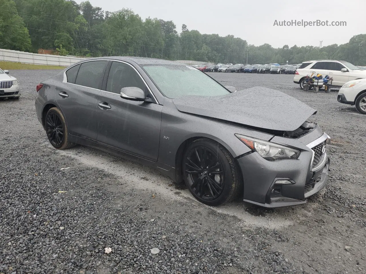 2018 Infiniti Q50 Luxe Gray vin: JN1EV7AP2JM356846