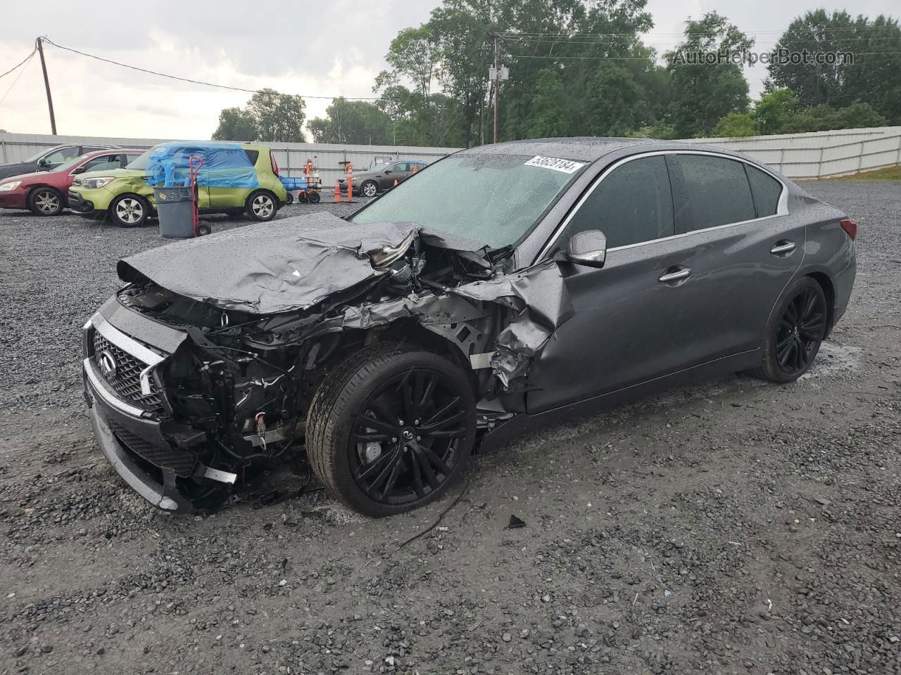 2018 Infiniti Q50 Luxe Gray vin: JN1EV7AP2JM356846