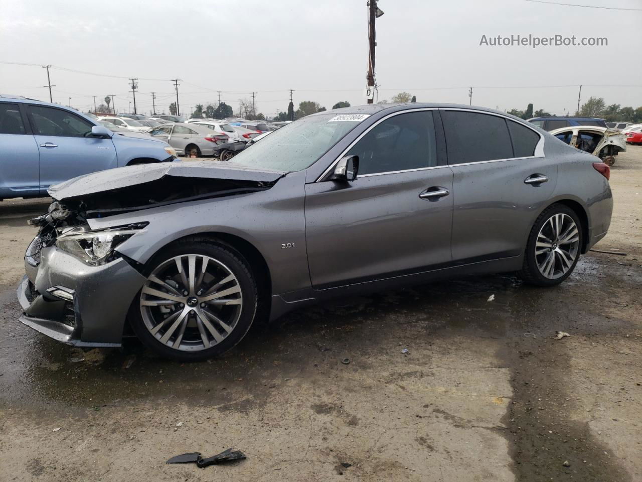 2018 Infiniti Q50 Luxe Gray vin: JN1EV7AP2JM356863