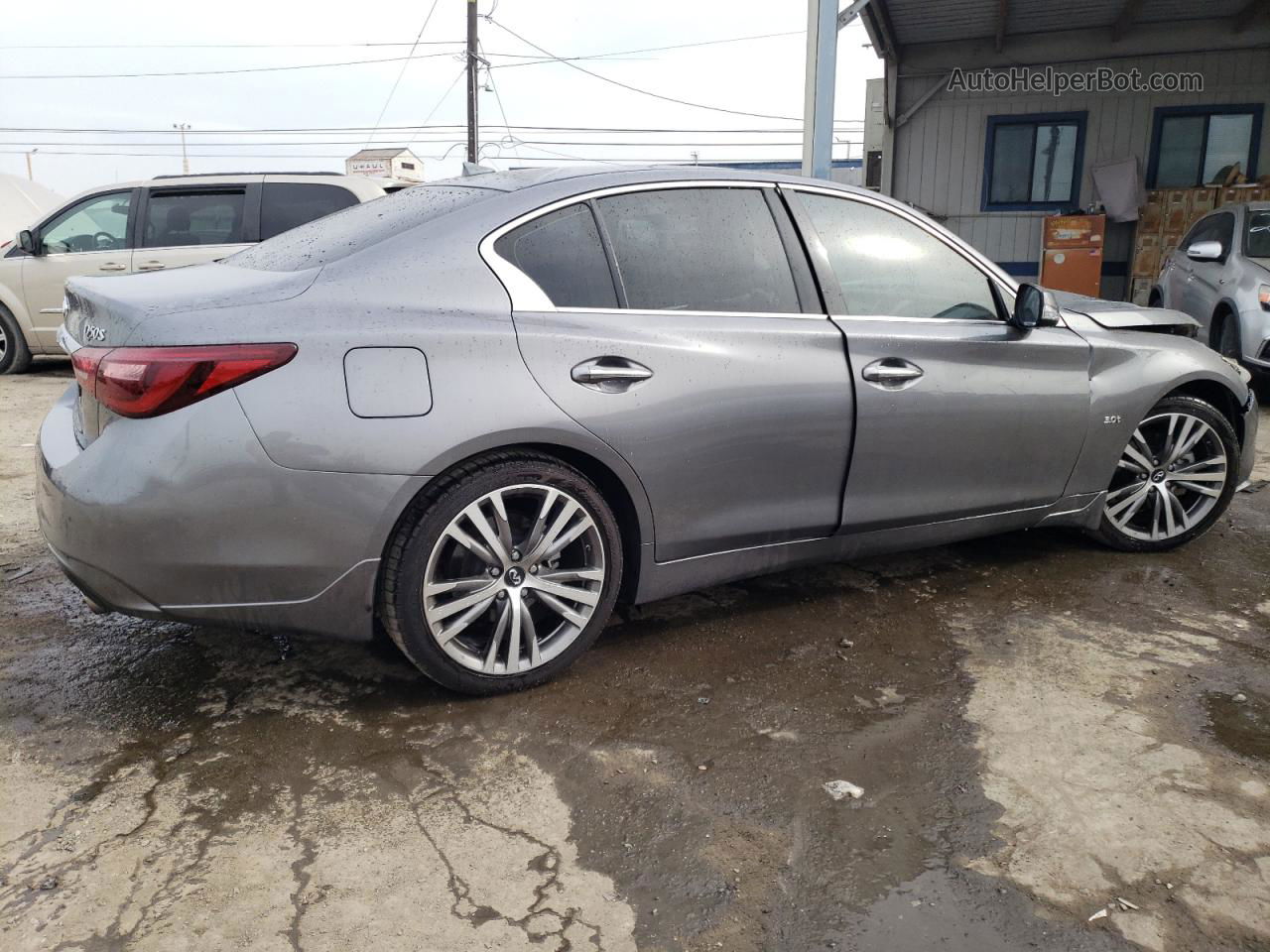 2018 Infiniti Q50 Luxe Gray vin: JN1EV7AP2JM356863