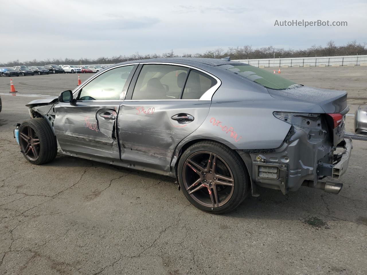 2018 Infiniti Q50 Luxe Серый vin: JN1EV7AP2JM358161