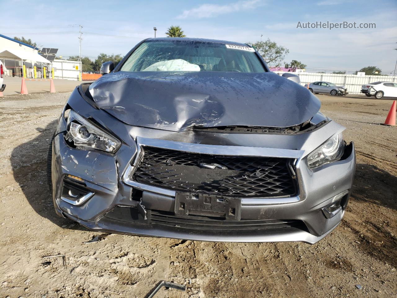 2018 Infiniti Q50 Luxe Серый vin: JN1EV7AP2JM359469