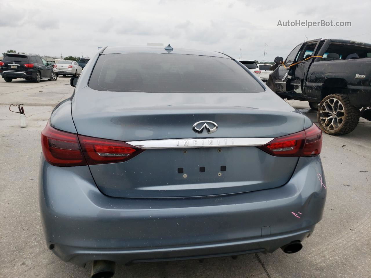 2018 Infiniti Q50 Luxe Blue vin: JN1EV7AP2JM359746