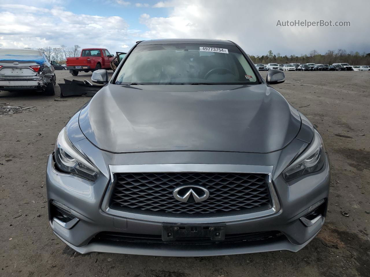 2018 Infiniti Q50 Luxe Серый vin: JN1EV7AP2JM361433