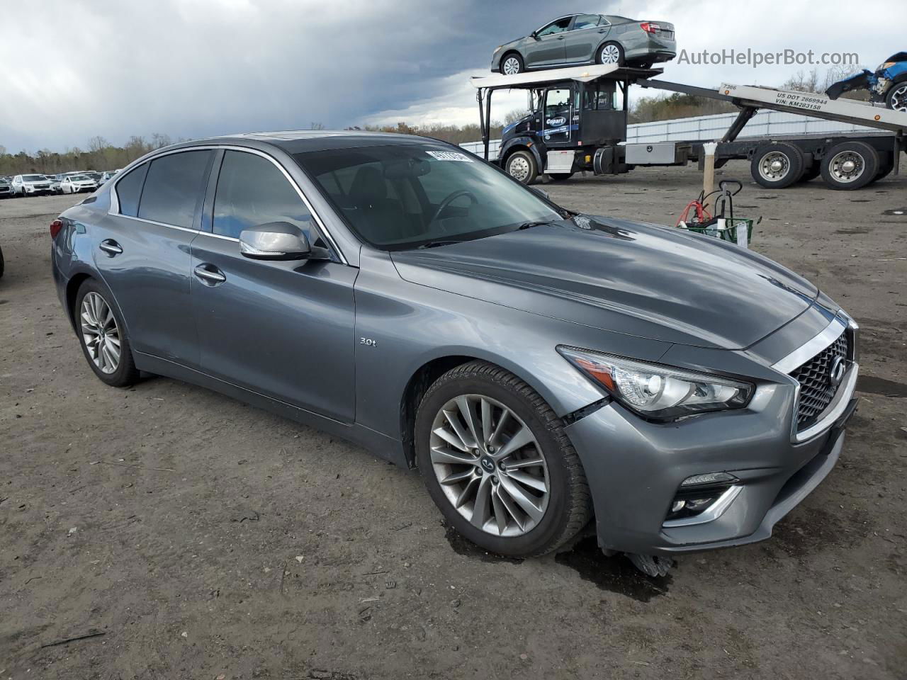 2018 Infiniti Q50 Luxe Серый vin: JN1EV7AP2JM361433