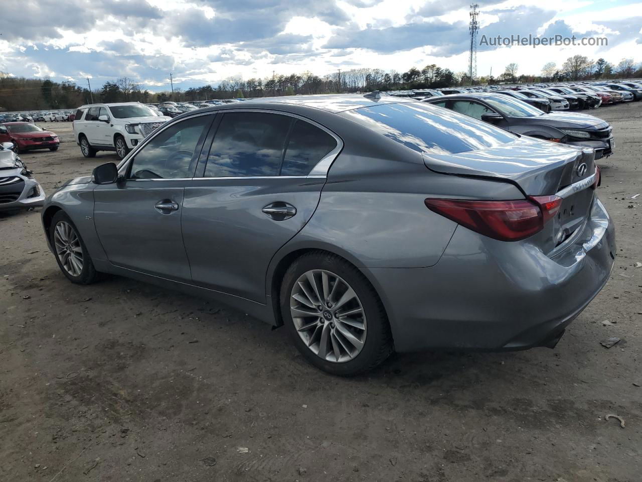 2018 Infiniti Q50 Luxe Серый vin: JN1EV7AP2JM361433