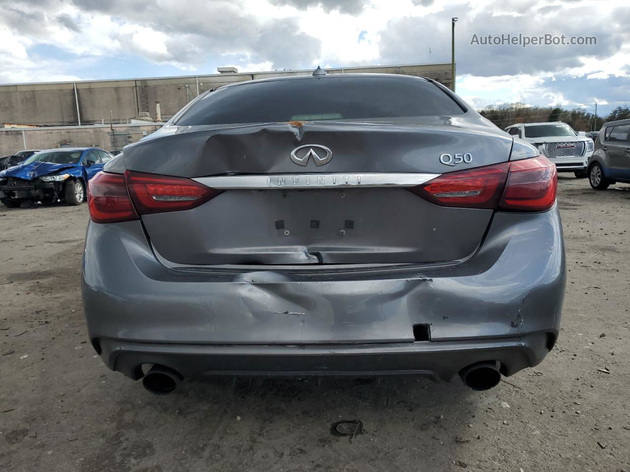 2018 Infiniti Q50 Luxe Серый vin: JN1EV7AP2JM361433