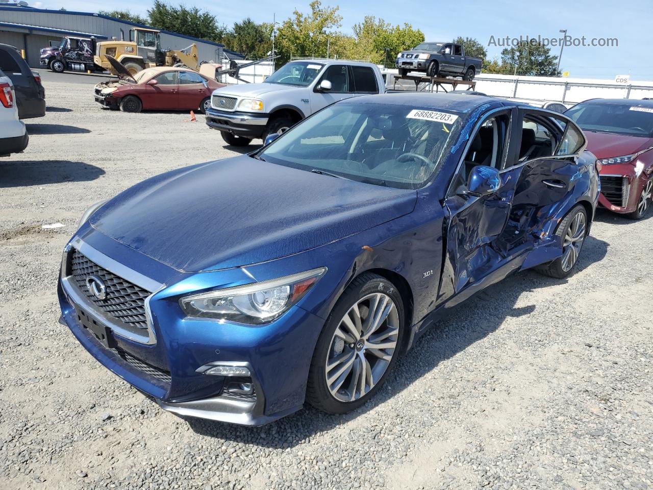 2018 Infiniti Q50 Luxe Blue vin: JN1EV7AP2JM361870