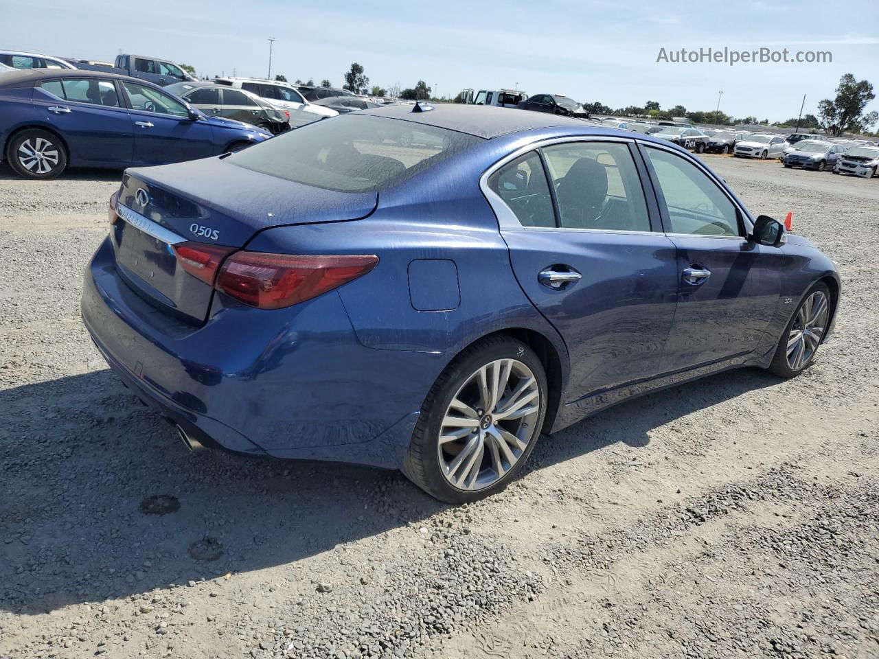 2018 Infiniti Q50 Luxe Blue vin: JN1EV7AP2JM361870