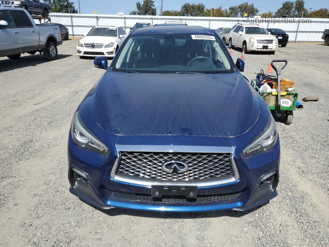 2018 Infiniti Q50 Luxe Blue vin: JN1EV7AP2JM361870