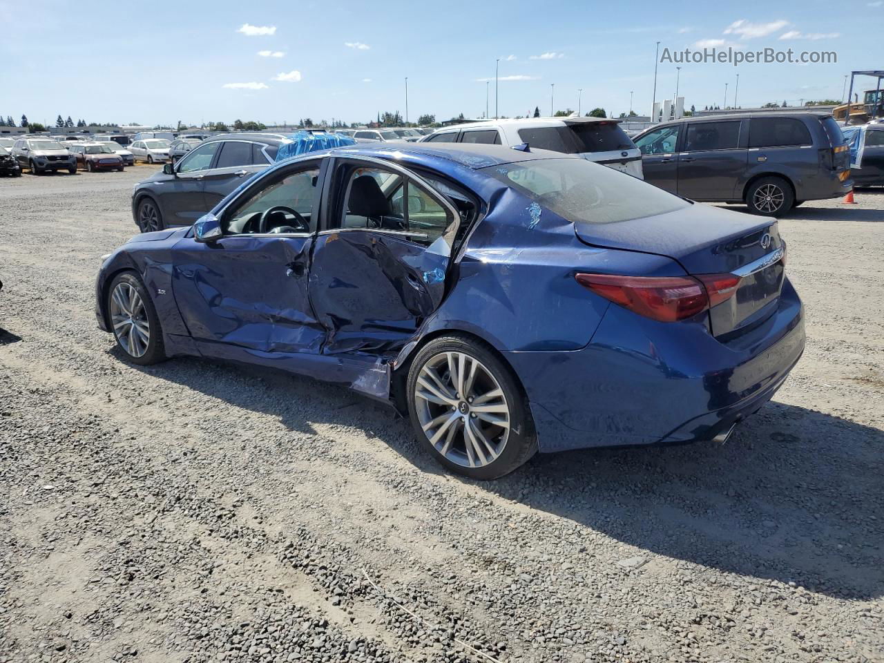 2018 Infiniti Q50 Luxe Blue vin: JN1EV7AP2JM361870