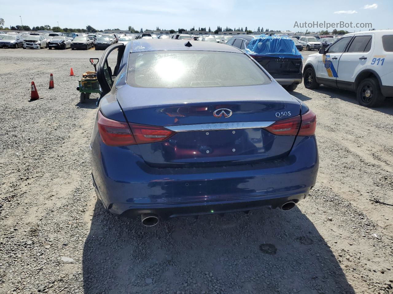 2018 Infiniti Q50 Luxe Blue vin: JN1EV7AP2JM361870