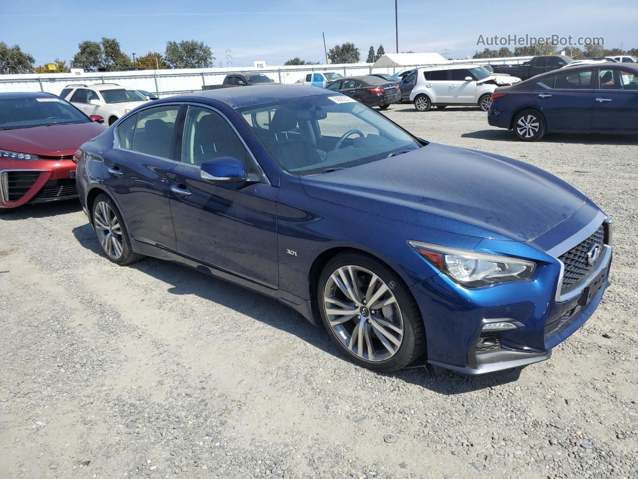 2018 Infiniti Q50 Luxe Blue vin: JN1EV7AP2JM361870