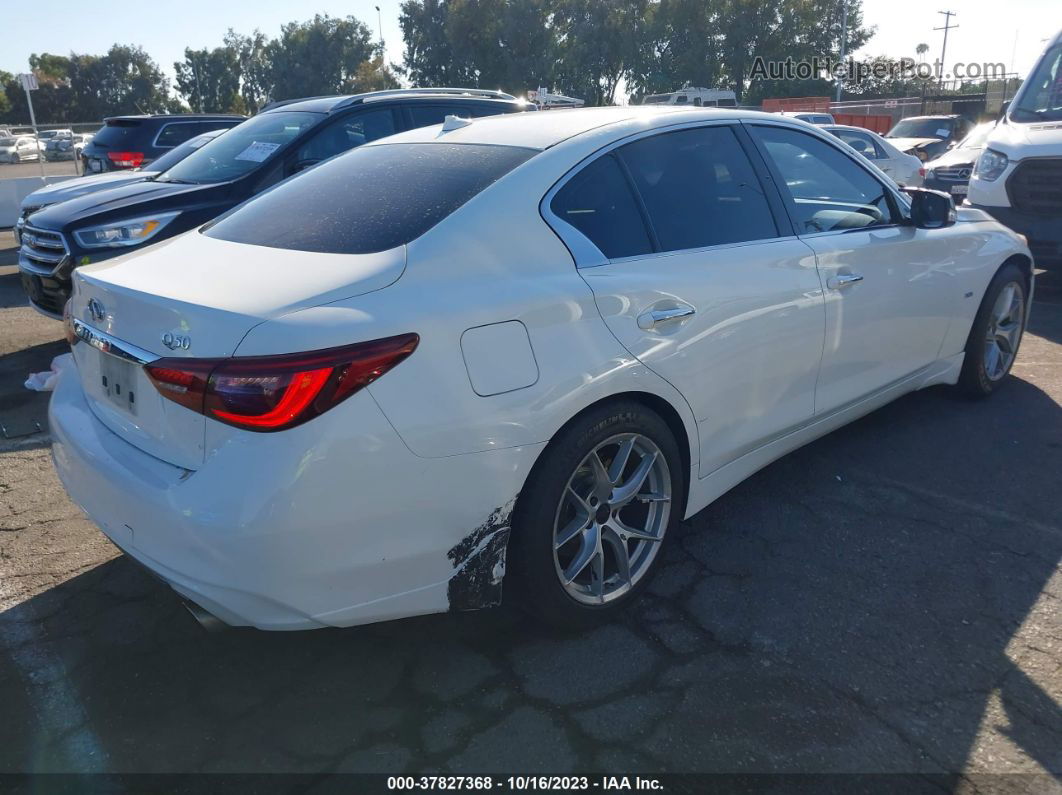 2018 Infiniti Q50 3.0t Luxe White vin: JN1EV7AP2JM362663