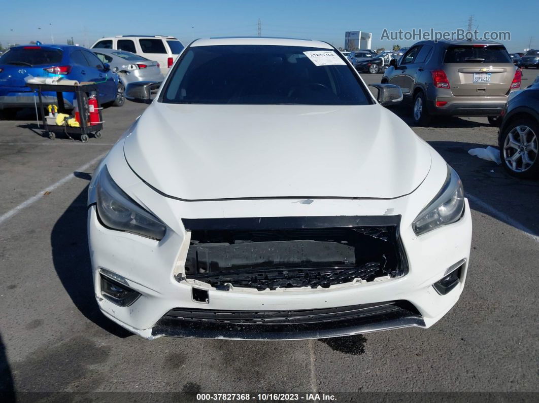 2018 Infiniti Q50 3.0t Luxe White vin: JN1EV7AP2JM362663