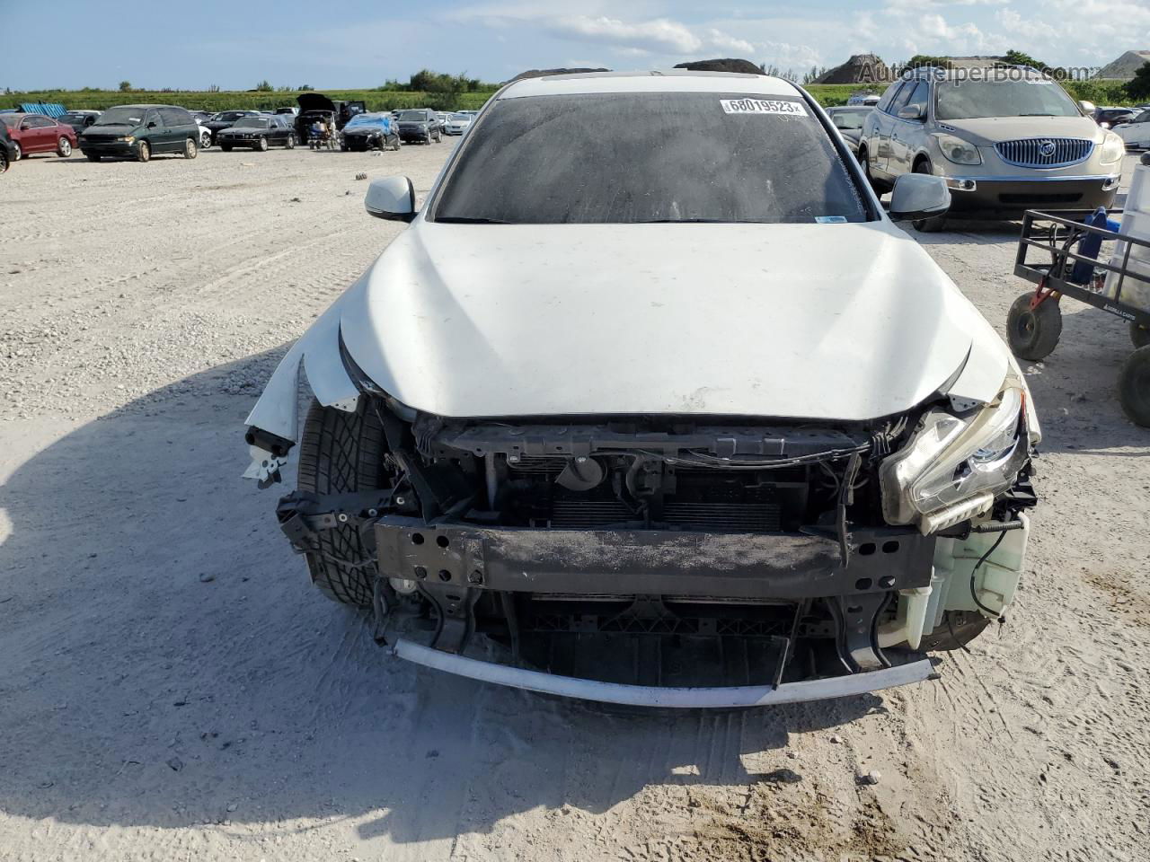 2018 Infiniti Q50 Luxe White vin: JN1EV7AP2JM364445