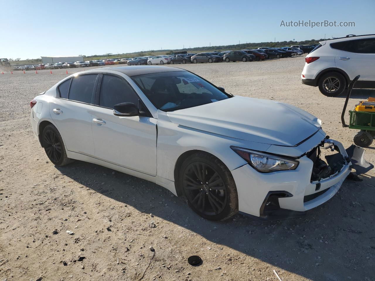 2018 Infiniti Q50 Luxe White vin: JN1EV7AP2JM366227