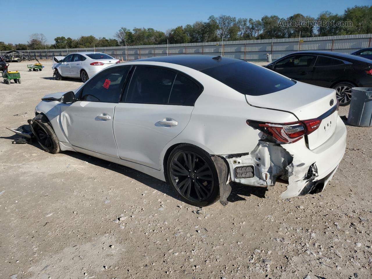 2018 Infiniti Q50 Luxe White vin: JN1EV7AP2JM366227