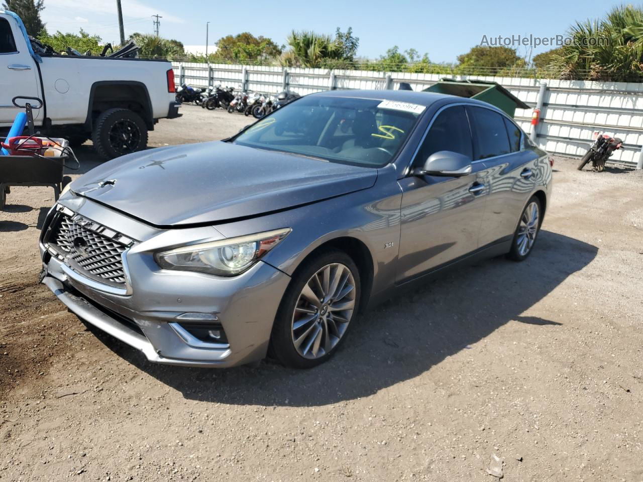 2018 Infiniti Q50 Luxe Серый vin: JN1EV7AP2JM591327