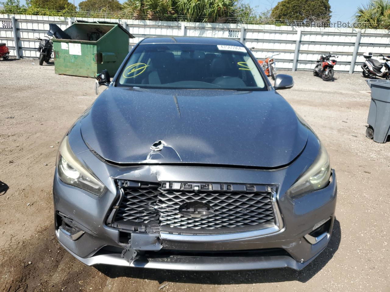 2018 Infiniti Q50 Luxe Gray vin: JN1EV7AP2JM591327