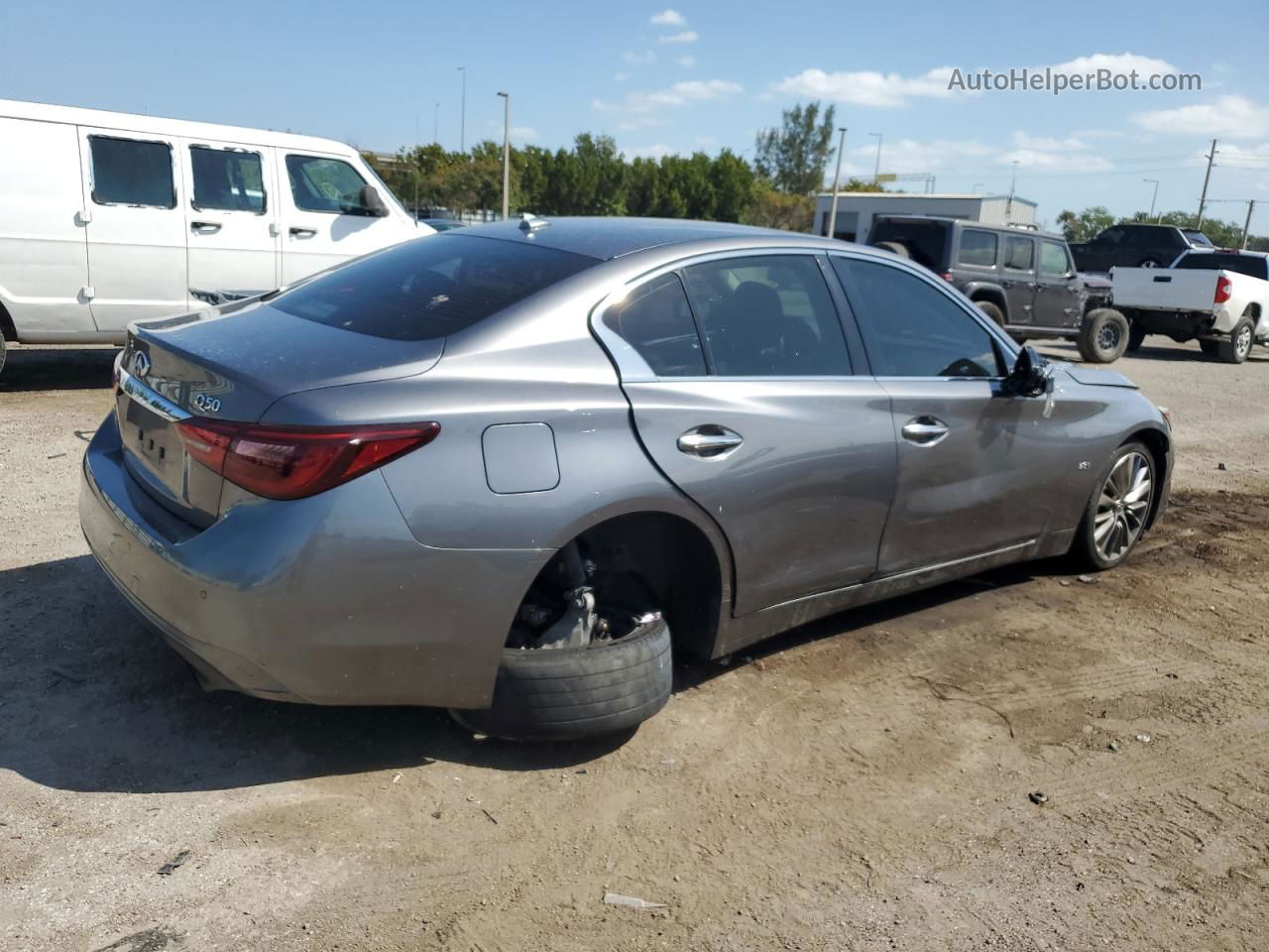 2018 Infiniti Q50 Luxe Gray vin: JN1EV7AP2JM591327