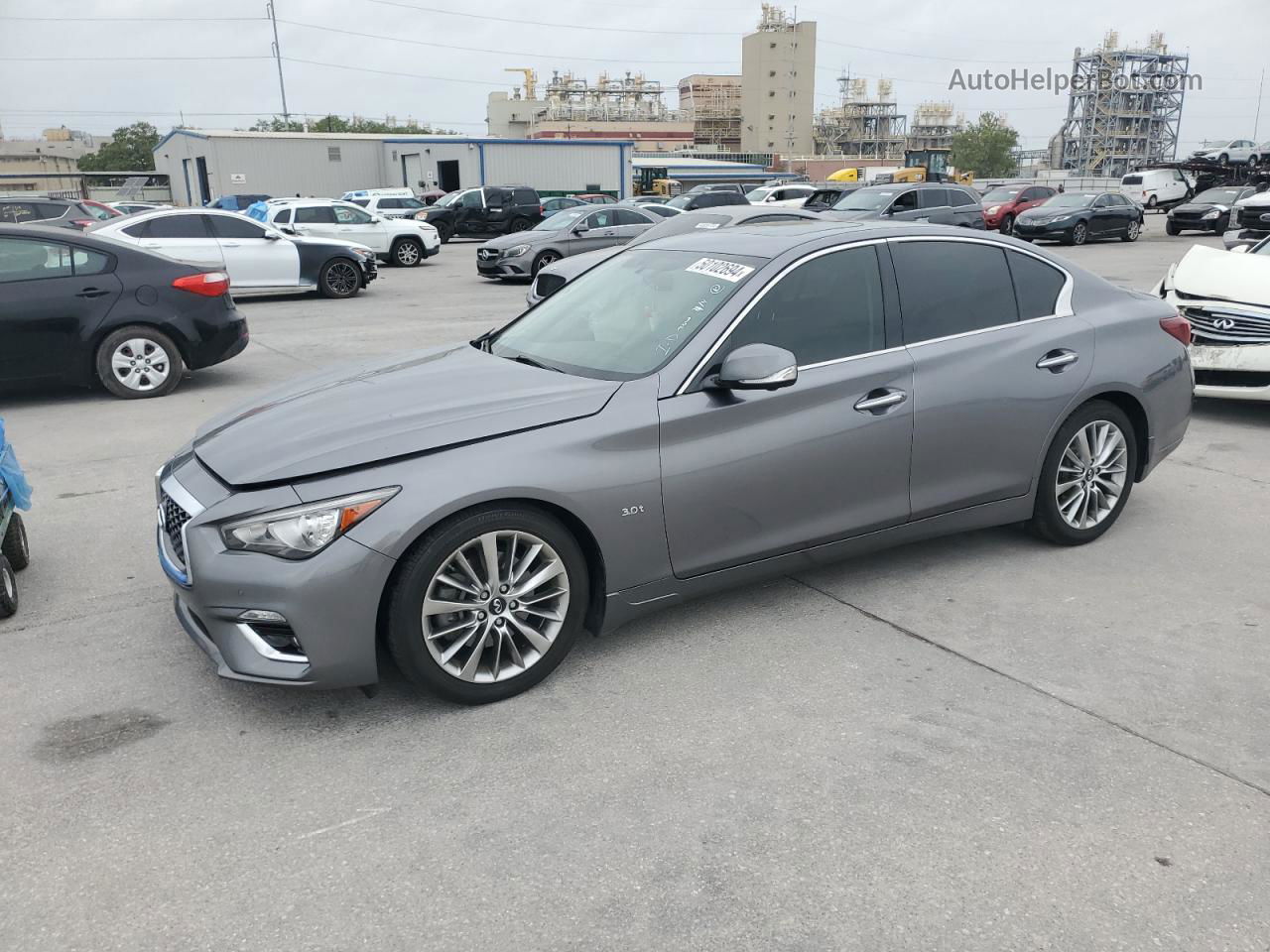 2018 Infiniti Q50 Luxe Charcoal vin: JN1EV7AP2JM592137