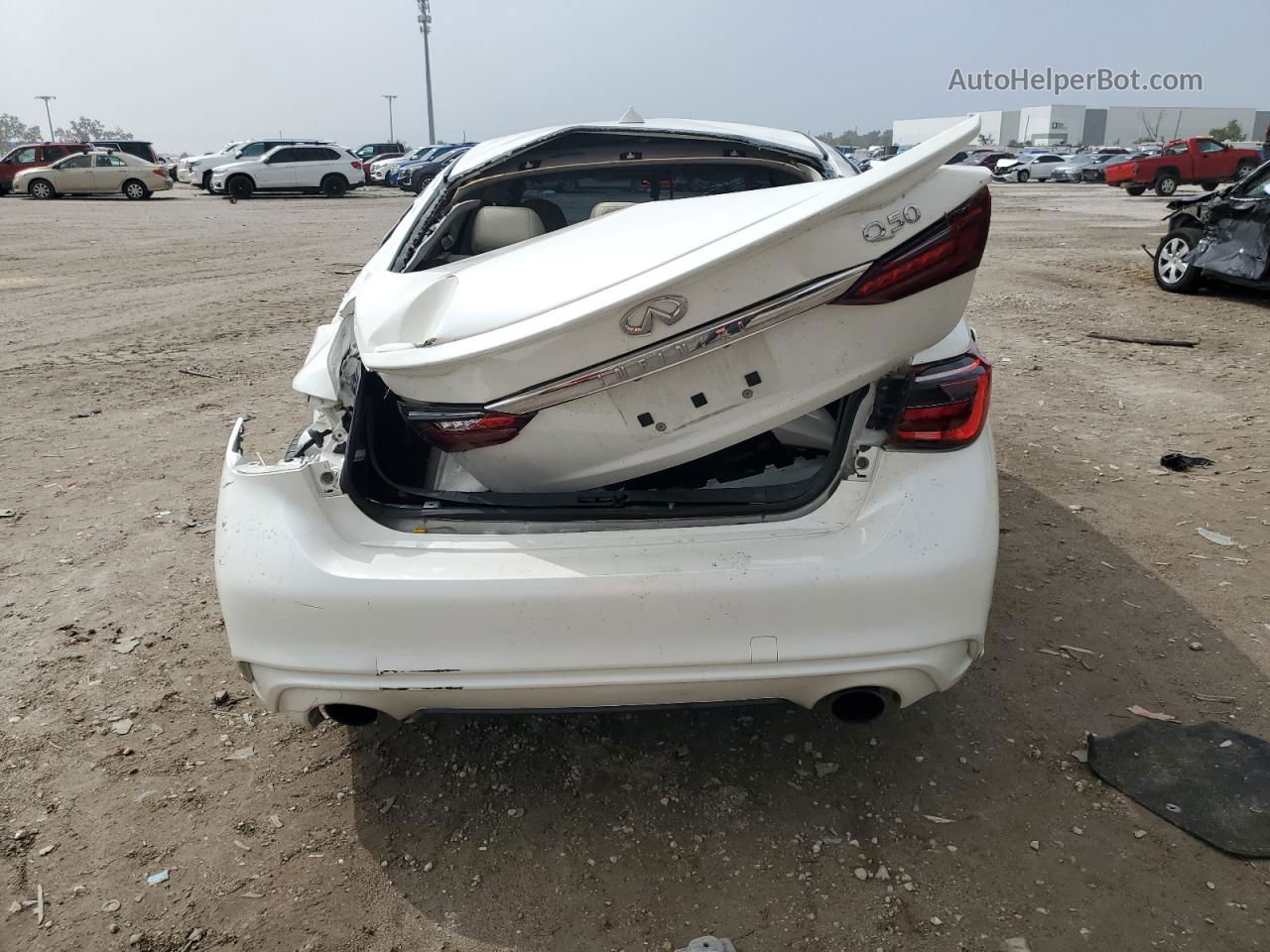 2019 Infiniti Q50 Luxe White vin: JN1EV7AP2KM510456