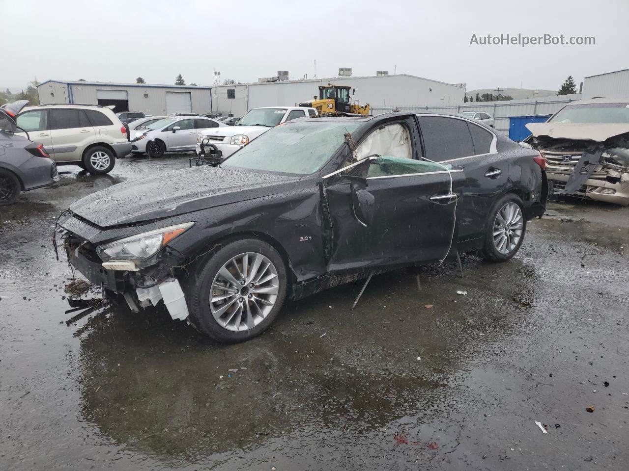 2019 Infiniti Q50 Luxe Черный vin: JN1EV7AP2KM510604