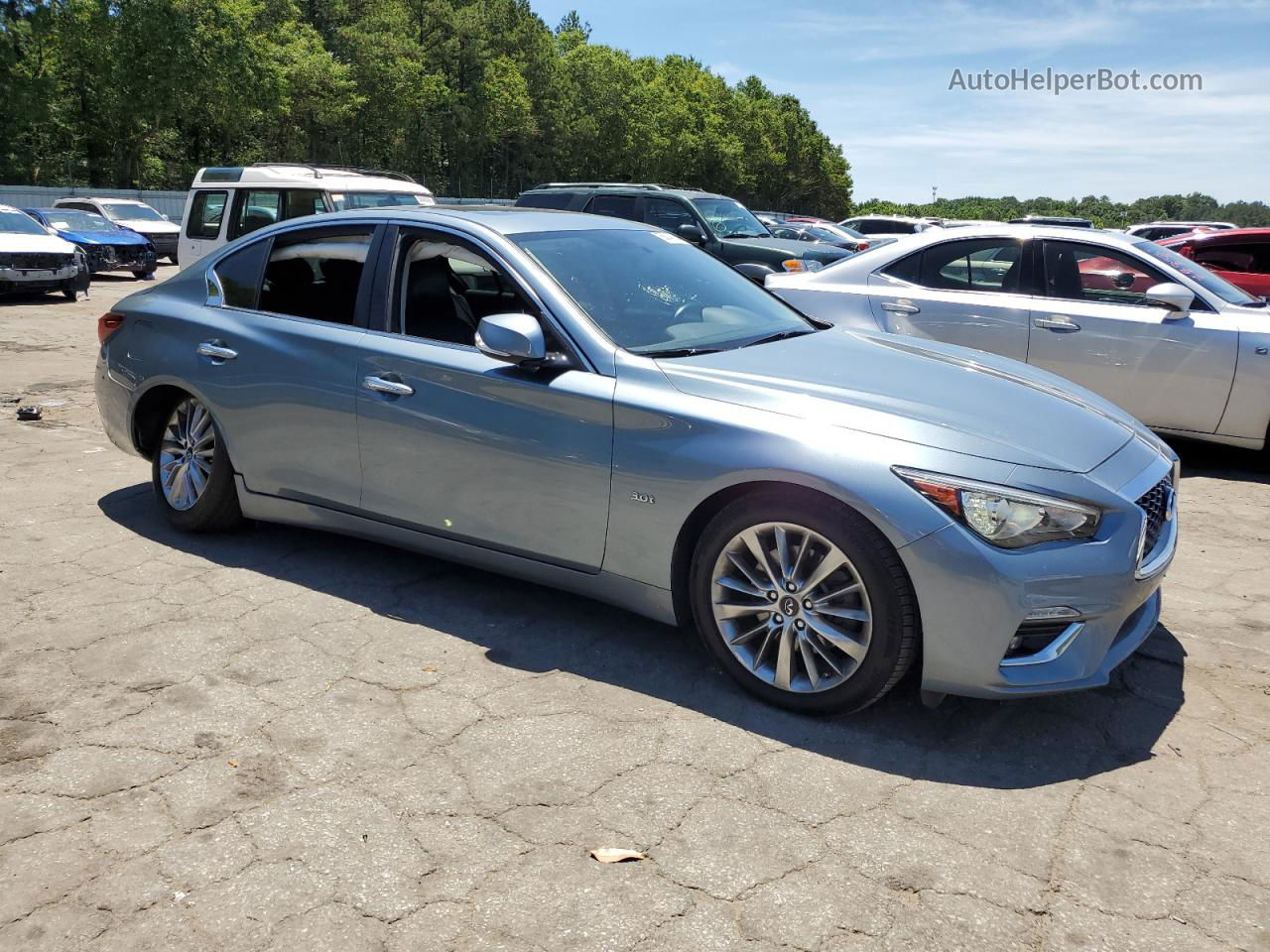 2019 Infiniti Q50 Luxe Blue vin: JN1EV7AP2KM514037