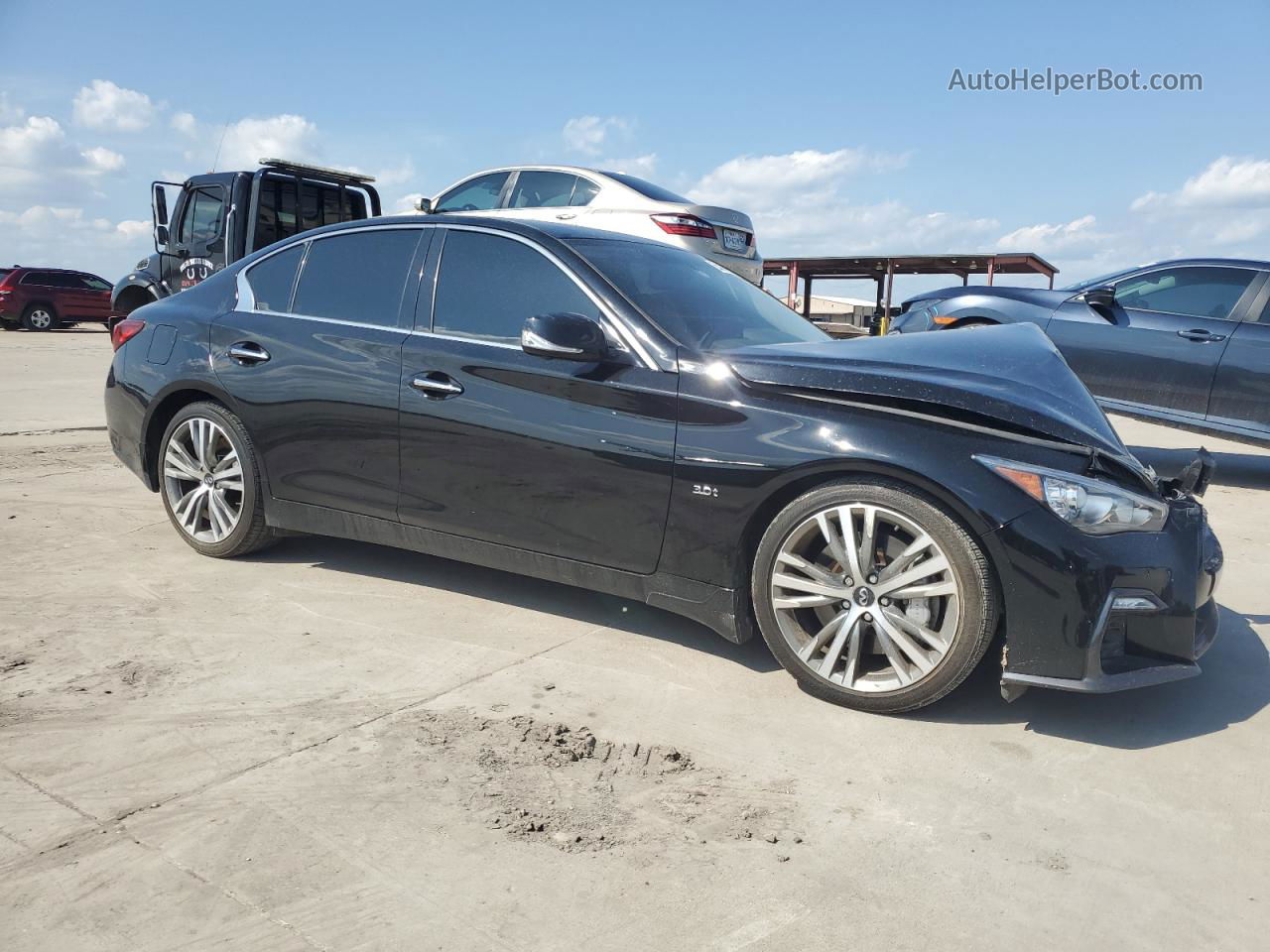 2019 Infiniti Q50 Luxe Черный vin: JN1EV7AP2KM514961